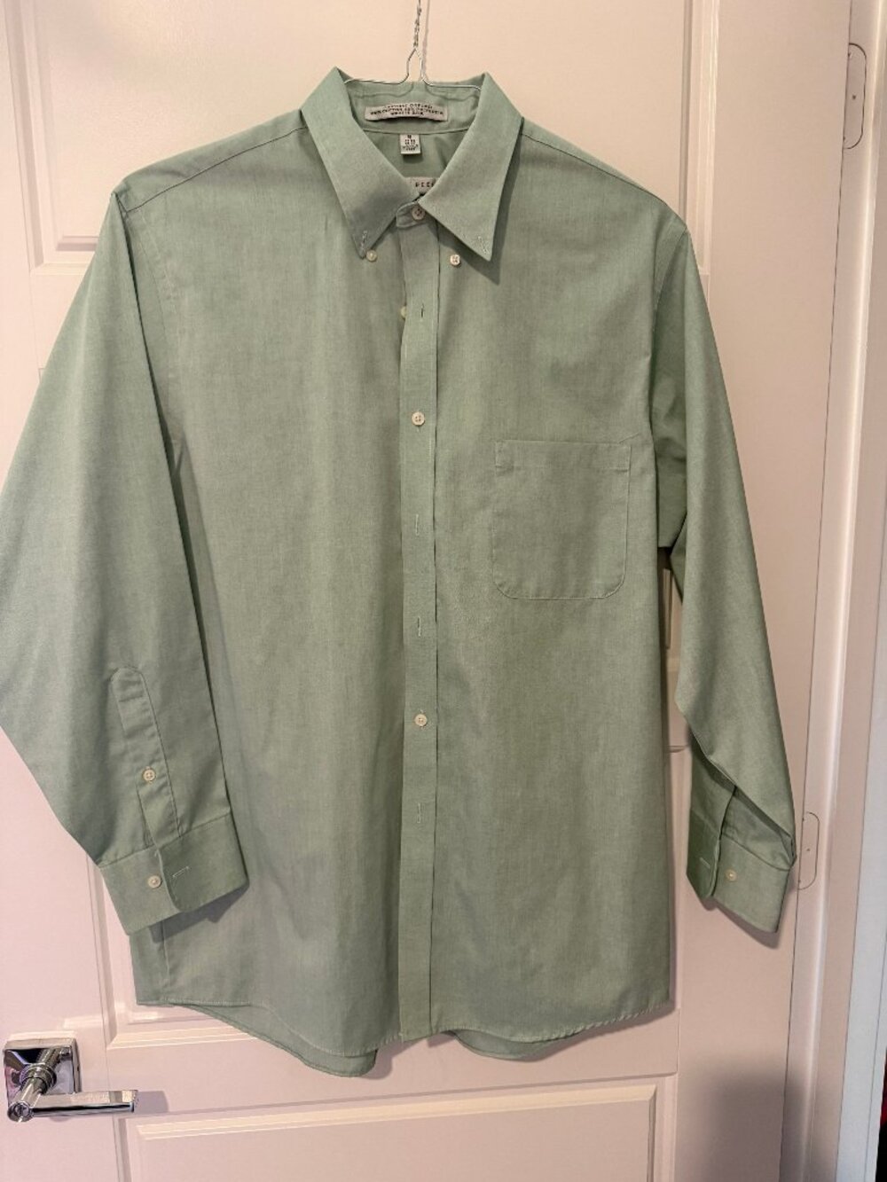 Geoffrey Beene Mint Green Button-Down Casual Shirt